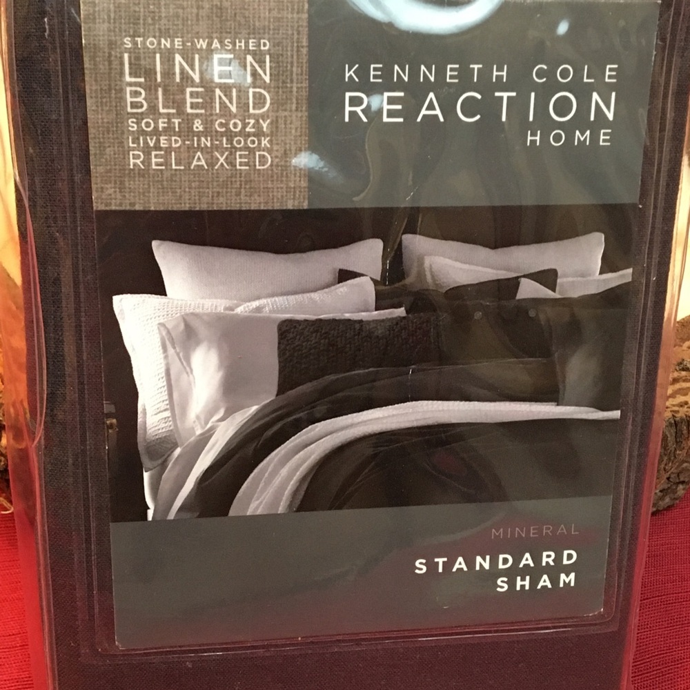 🌵3 for$30 Kenneth Cole Linen Pillow Sham Black NEW in Pkg